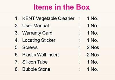 Kent Wall Mounter Fruit & Vegetable Cleaner Or Disinfectant Kent Wall Mounter Fruit & Vegetable Cleaner Or Disinfectant
