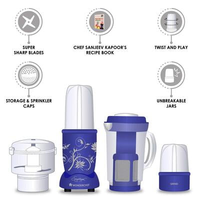 Wonderchef Nutri-Blend 400 Watts CKM with 3 Jars