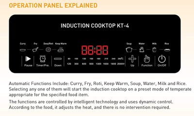 KENT - 16035 Induction Cooktop KT-04 2000-Watt (Black)