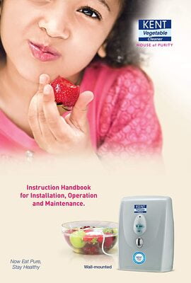 Kent Wall Mounter Fruit & Vegetable Cleaner Or Disinfectant Kent Wall Mounter Fruit & Vegetable Cleaner Or Disinfectant