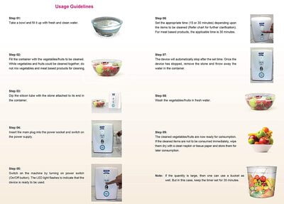 Kent Wall Mounter Fruit & Vegetable Cleaner Or Disinfectant Kent Wall Mounter Fruit & Vegetable Cleaner Or Disinfectant