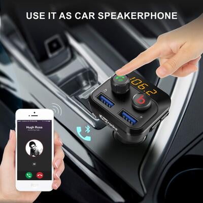 Portronics POR 320 AUTO 10, a Bluetooth - FM Transmitter in-Car Radio Adapter for Hands-Free Calling