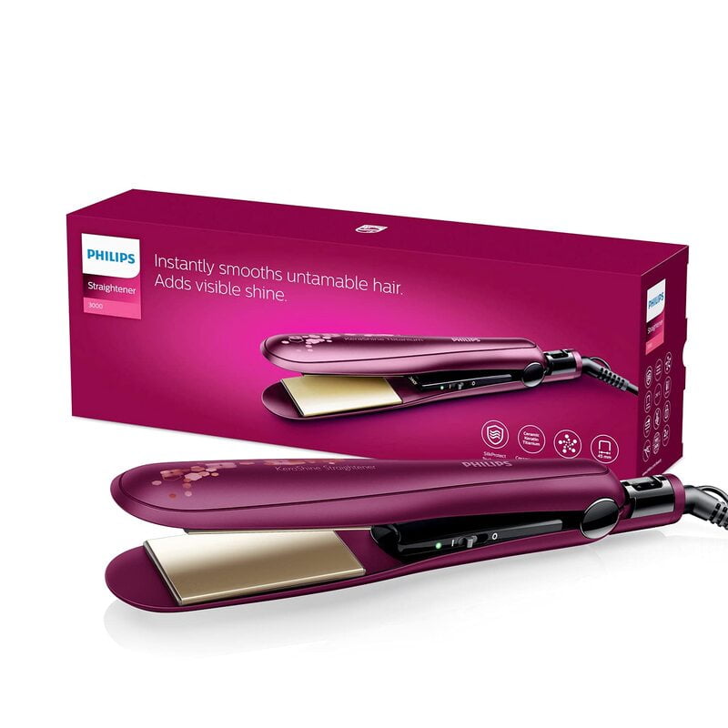 PHILIPS BHS738/00 Kerashine Titanium Wide Plate Straightener With SilkProtect Technology, Teal PHILIPS BHS738/00 Kerashine Titanium Wide Plate Straightener With SilkProtect Technology, Teal