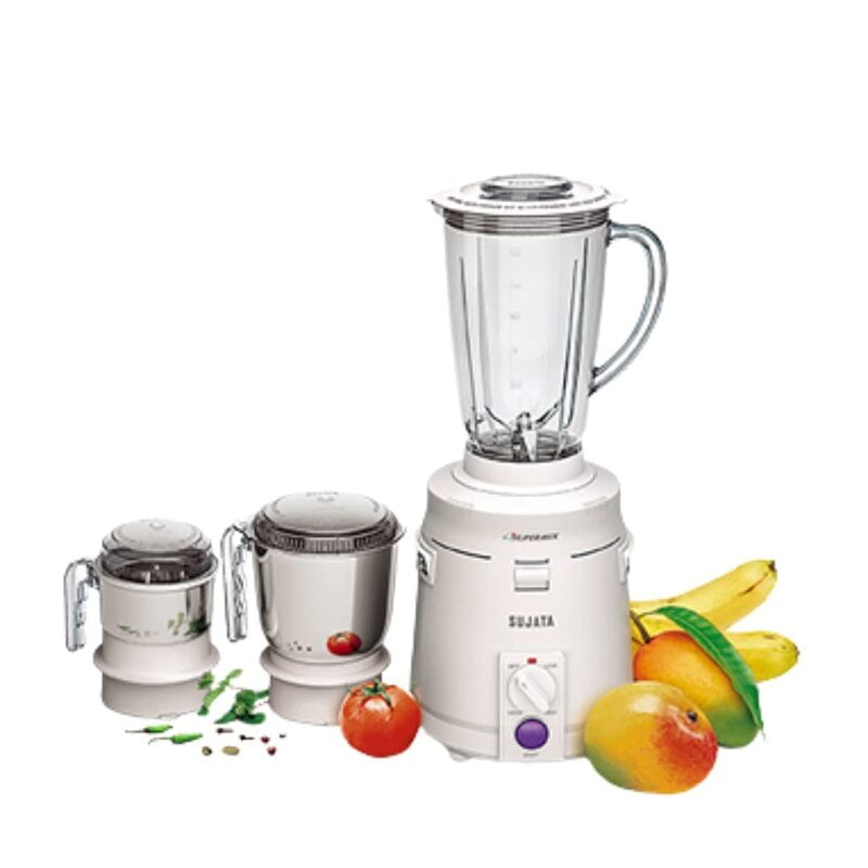 Sujata Supermix, Mixer Grinder, 900 Watts, 3 Jars (White) Sujata Supermix, Mixer Grinder, 900 Watts, 3 Jars (White)