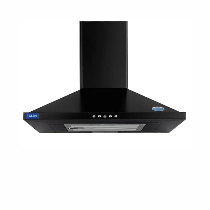Glen Electric Kitchen Chimney, Pyramid Shape Single Baffle filter 60cm 1000 m3/h -Black (6049 BLK 60 BF) Glen Electric Kitchen Chimney, Pyramid Shape Single Baffle filter 60cm 1000 m3/h -Black (6049 BLK 60 BF)