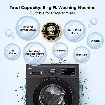 LG FRONT LOAD FULLY AUTOMATIC WASHING MACHINE FHM1408BDM LG FRONT LOAD FULLY AUTOMATIC WASHING MACHINE FHM1408BDM