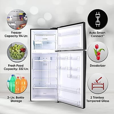 LG FROST FREE GL-T502CESR 446LTRS EBONY SHEEN LG FROST FREE GL-T502CESR 446LTRS EBONY SHEEN
