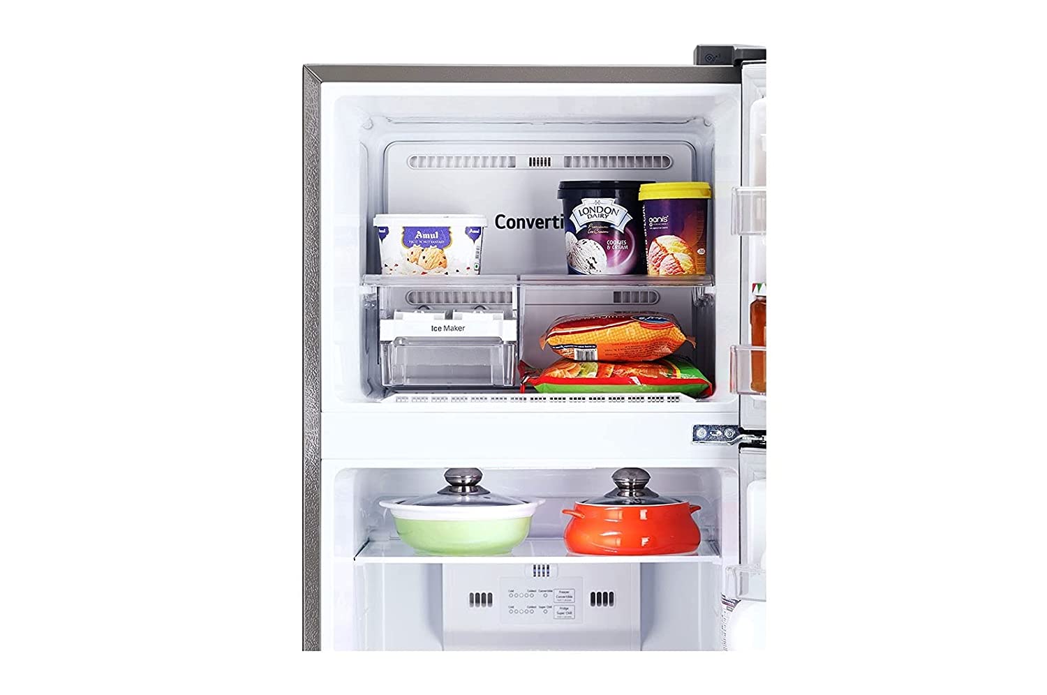 LG 308 litres 2 Star Frost Free Double Door Refrigerator (Dazzle Steel GL-S322SDSY) LG 308 litres 2 Star Frost Free Double Door Refrigerator (Dazzle Steel GL-S322SDSY)