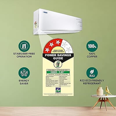 Blue Star 1.5 Ton 3 Star Inverter Split AC (Copper, Smart Ready, 5 in 1 Convertible, Turbo Cool, ID318YKU, 2023 Model, White) Blue Star 1.5 Ton 3 Star Inverter Split AC (Copper, Smart Ready, 5 in 1 Convertible, Turbo Cool, ID318YKU, 2023 Model, White)
