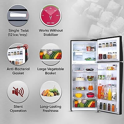 LG FROST FREE GL-T502CESR 446LTRS EBONY SHEEN LG FROST FREE GL-T502CESR 446LTRS EBONY SHEEN