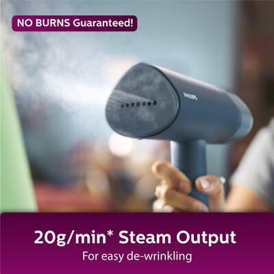 PHILIPS Handheld Garment Steamer STH3000/20 - Compact & Foldable, Convenient Vertical Steaming PHILIPS Handheld Garment Steamer STH3000/20 - Compact & Foldable, Convenient Vertical Steaming