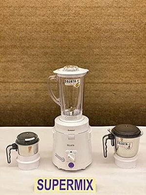 Sujata Supermix, Mixer Grinder, 900 Watts, 3 Jars (White) Sujata Supermix, Mixer Grinder, 900 Watts, 3 Jars (White)