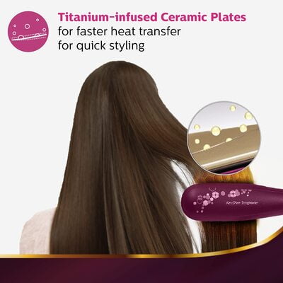 PHILIPS BHS738/00 Kerashine Titanium Wide Plate Straightener With SilkProtect Technology, Teal PHILIPS BHS738/00 Kerashine Titanium Wide Plate Straightener With SilkProtect Technology, Teal