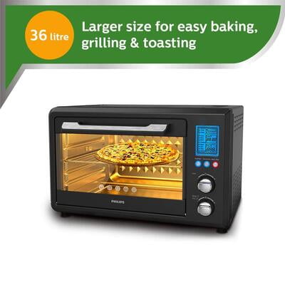 Philips HD6976/00 36-liters Digital Oven Toaster Grill, 2000W, with Opti Temp Technology