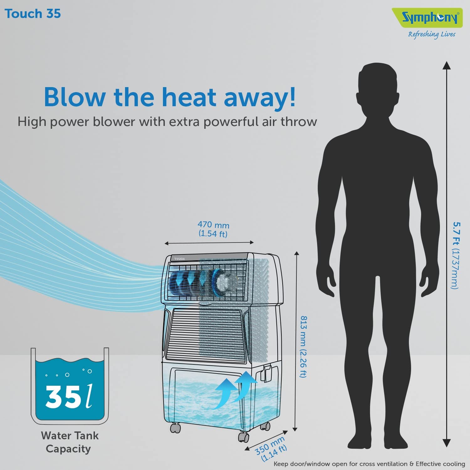 SYMPHONY AIR COOLER TOUCH 35
