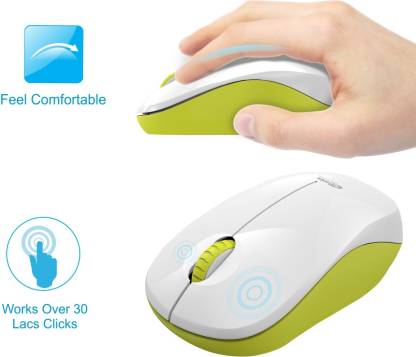Portronics Wireless Mouse Toad 12-Yellow POR987 Portronics Wireless Mouse Toad 12-Yellow POR987