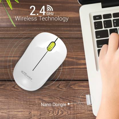 Portronics Wireless Mouse Toad 12-Yellow POR987 Portronics Wireless Mouse Toad 12-Yellow POR987