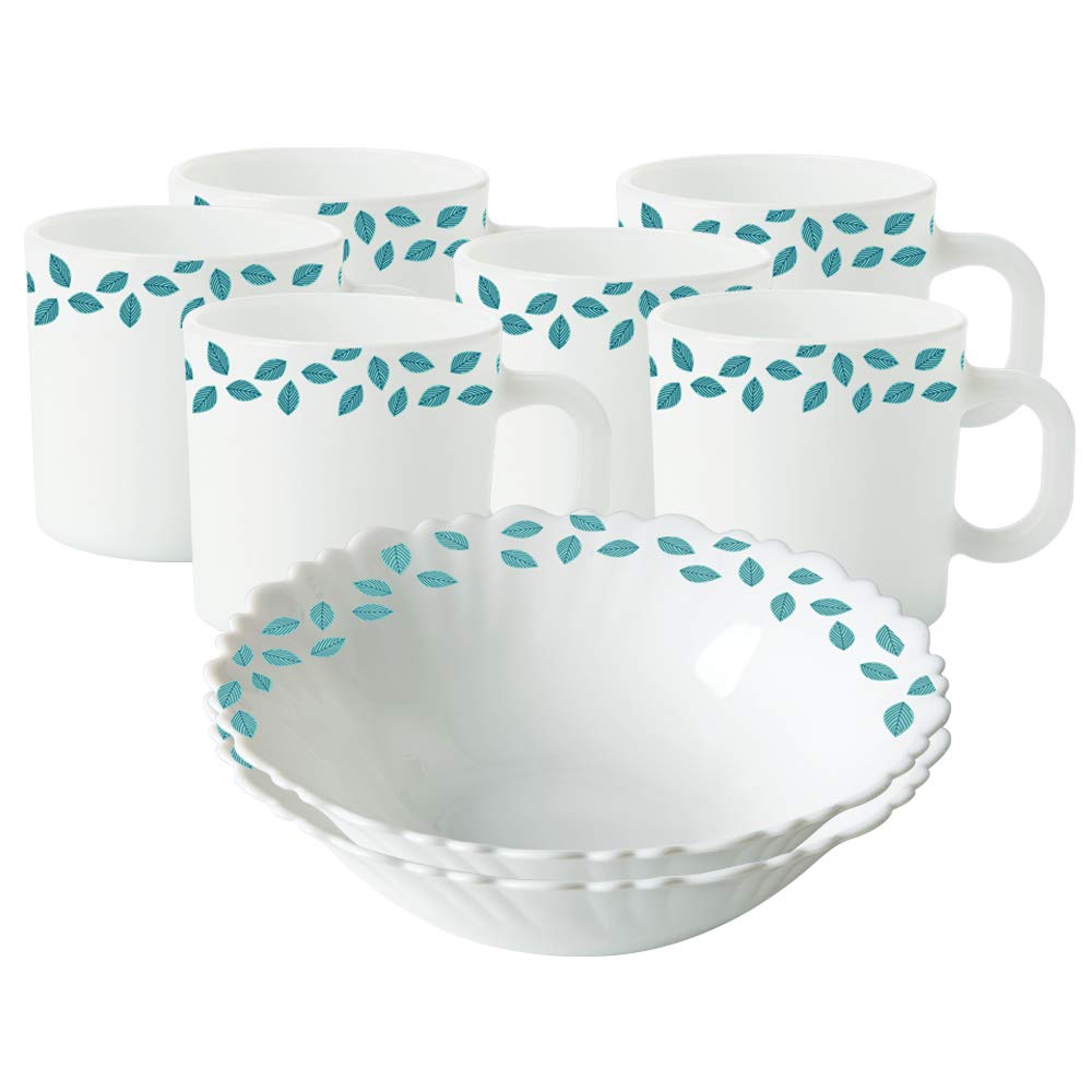 Larah Borosil Opalware Snacks Set, 8 Pieces Larah Borosil Opalware Snacks Set, 8 Pieces
