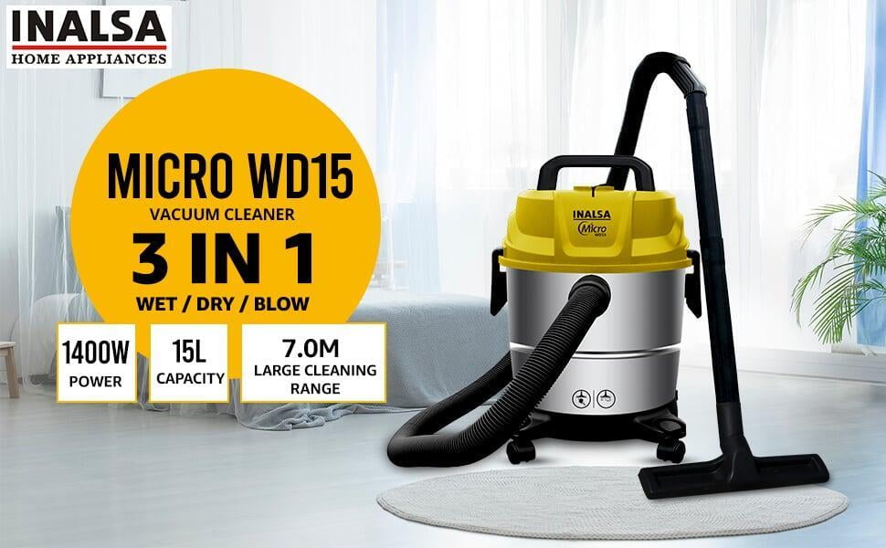 INALSA Wet & Dry Vacuum Cleaner for Home 3 IN 1 VACUUM CLEANER