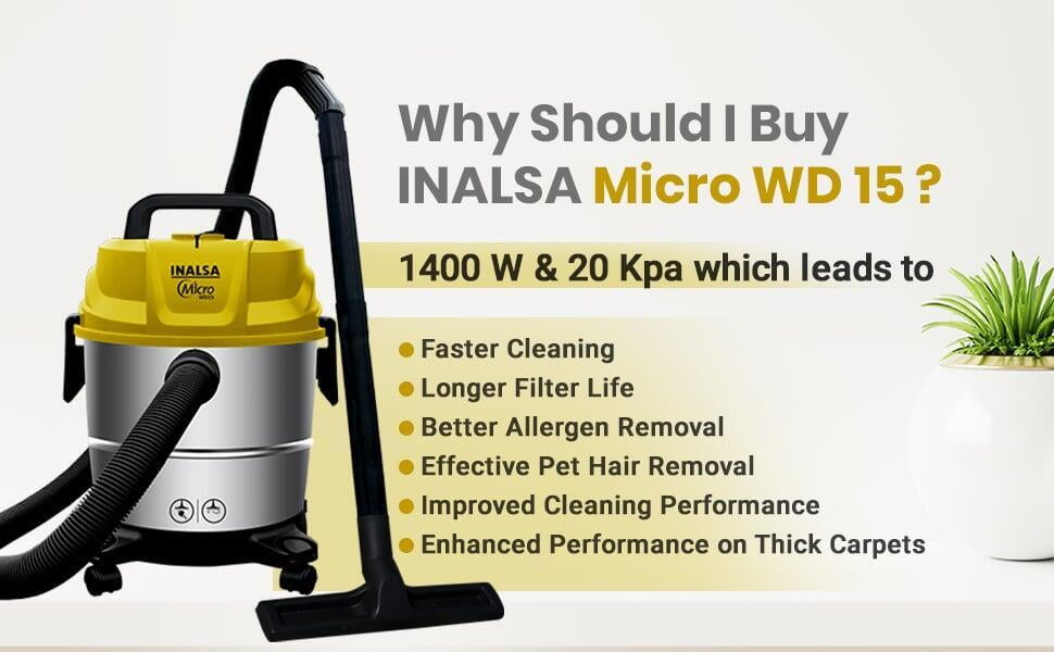 INALSA Wet & Dry Vacuum Cleaner for Home product features