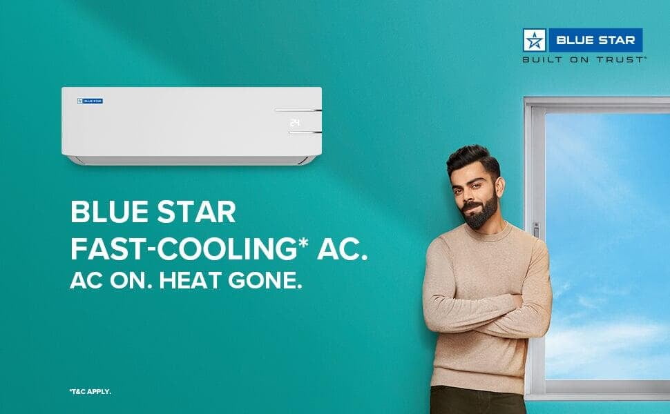 Blue Star 1.5 Ton 3 Star Inverter Split AC fast cooling ac