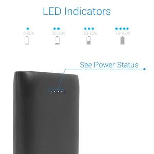 Portronics Indo 10S 10,000 mAh Li-Polymer Power Bank with 2A Dual Inputs Type C & USB and 2A Dual USB Outputs Portronics Indo 10S 10,000 mAh Li-Polymer Power Bank with 2A Dual Inputs Type C & USB and 2A Dual USB Outputs