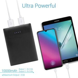 Portronics Indo 10S 10,000 mAh Li-Polymer Power Bank with 2A Dual Inputs Type C & USB and 2A Dual USB Outputs Portronics Indo 10S 10,000 mAh Li-Polymer Power Bank with 2A Dual Inputs Type C & USB and 2A Dual USB Outputs