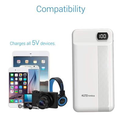 PORTRONICS 20000MAH POWER BANK INDO 20D WHITE POR295 PORTRONICS 20000MAH POWER BANK INDO 20D WHITE POR295