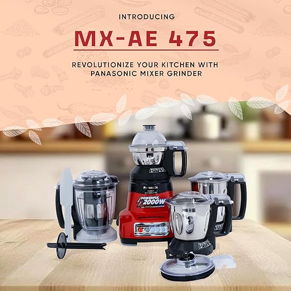 Panasonic MONSTER AE475 750 Juicer Mixer Grinder (4 Jars) Panasonic MONSTER AE475 750 Juicer Mixer Grinder (4 Jars)