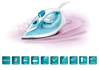 Philips GC1028/20 Easy Speed 2000 Watt Steam Iron Philips GC1028/20 Easy Speed 2000 Watt Steam Iron