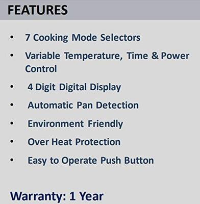 Inalsa Pronto Cooker 1800-Watt Induction Cooktop Inalsa Pronto Cooker 1800-Watt Induction Cooktop