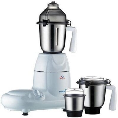 Bajaj Twister 750-Watt Mixer Grinder with 3 Jars (White) Bajaj Twister 750-Watt Mixer Grinder with 3 Jars (White)