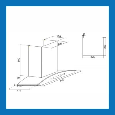 GLEN Cooker hood 6061 BLDC 60 CM GLEN Cooker hood 6061 BLDC 60 CM