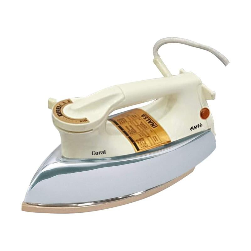 Inalsa Coral 1000-Watt Electric Iron (SS/Opal White)
