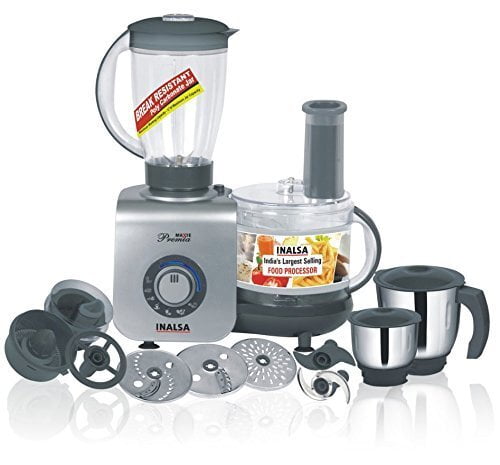 Inalsa Maxie Premia 800-Watt Food Processor with 3 Jars Inalsa Maxie Premia 800-Watt Food Processor with 3 Jars