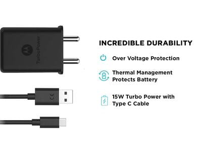 MOtorola Turbopower Type C Charger 15+ Cable MOtorola Turbopower Type C Charger 15+ Cable