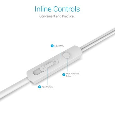 PORTRONICS EARPHONE CONCH 204 WHITE POR764 PORTRONICS EARPHONE CONCH 204 WHITE POR764