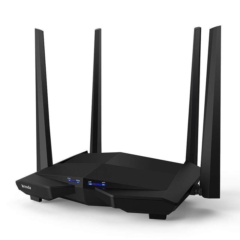 Tenda AC10 1200Mbps Wireless Smart Dual-Band Gigabit WiFi Router (Black)