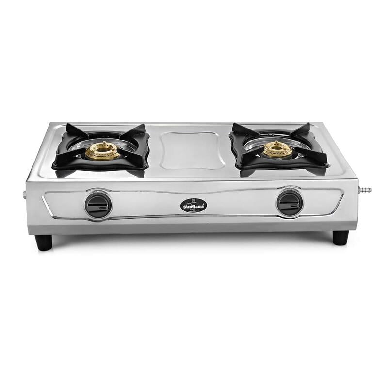 Sunflame Double Burner Gas Stove Shakti Dx 2Brner Stainless Steel