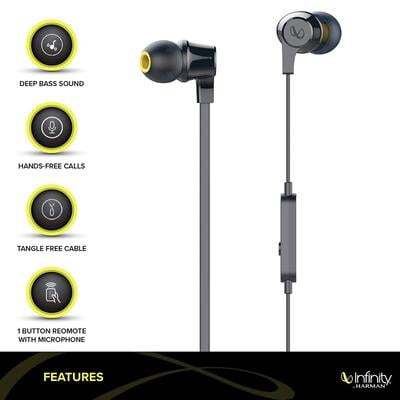 Infinity Wynd 300 Stereo in-Ear Headphone Deep Bass Sound Hands- Free Call Infinity Wynd 300 Stereo in-Ear Headphone Deep Bass Sound Hands- Free Call