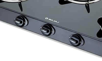 Bajaj Gas Stove Gp 6 Glass Top 3 Burner