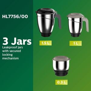 PHILIPS MIXER GRINDER 3JAR 750W Dillimall.Com