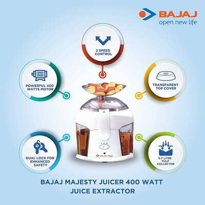 BAJAJ MAJESTY JUICE EXTRACTOR BAJAJ MAJESTY JUICE EXTRACTOR