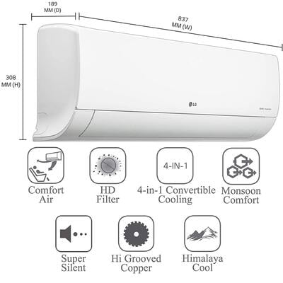 LG 1.5 Ton LS-Q18SNYA 4 Star Inverter Split AC