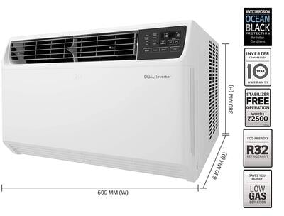 Lg Window Ac Jwq12wuza 1 ton 5Star Inverter 2021 Model