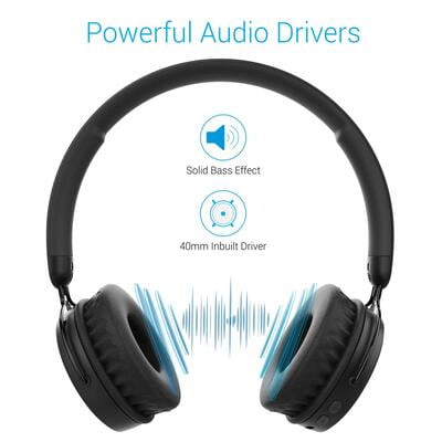 Portronics Headset Bluetooth MUFFS M With Mic & Aux Portronics Headset Bluetooth MUFFS M With Mic & Aux