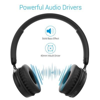 Portronics Headset Bluetooth MUFFS M With Mic & Aux