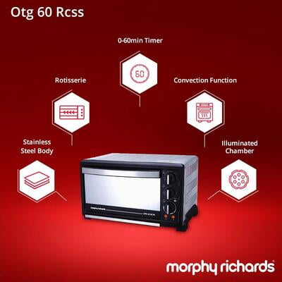 Morphy Richards 60 RCSS 60-litre Oven Toaster Grill (Black/Silver)