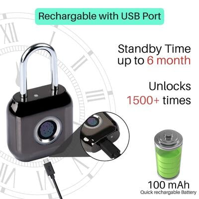 Portronics Fingerprint Padlock Biolock Portronics Fingerprint Padlock Biolock
