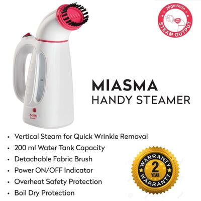 Inalsa Miasma Handy Garment Steamer (White/Pink)